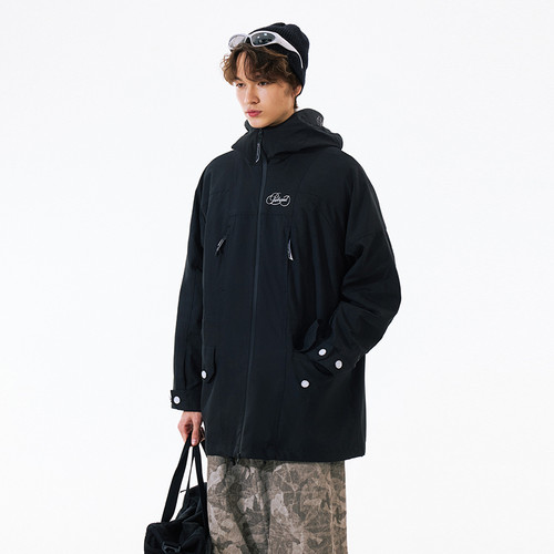 PSO Brand男装女装【三防】户外LOGO中长款连帽风衣夹克外套春秋