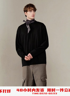 PSO Brand 男装女装【可机洗羊毛莫代尔混纺】慵懒宽松长袖打底衫