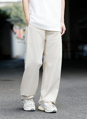PSO Brand男装女装基础款纯棉工装裤宽松直筒潮牌可束脚休闲百搭