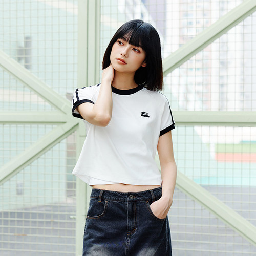 PSO Brand男装女装【吸湿速干凉感】可爱小狗撞色短袖T恤小个子
