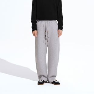 Brand男装 垂感阔腿弯刀长裤 女装 男款 潮牌 空气层宽松直筒卫裤 PSO