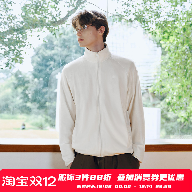 PSO Brand男装女装空气层绒感刺绣纯色保暖内搭修身夹克外套女款