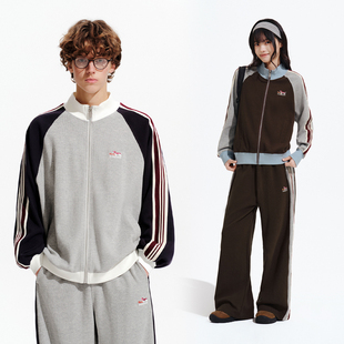 女装 Brand男装 PSO 复古高领华夫格卫衣宽松外套 田嘉瑞同款