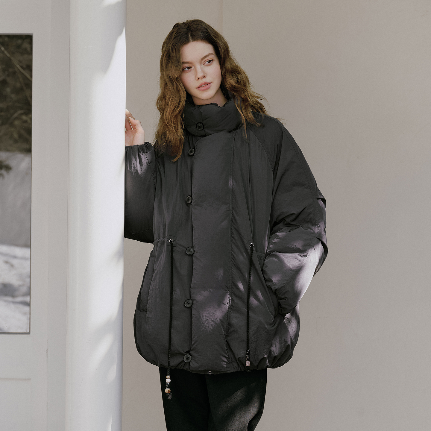 PSO Brand男装女装立领宽松中长款羽绒服高充绒量加厚保暖外套