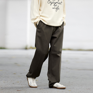 长裤 PSO 445克抓绒直筒宽松休闲西装 女装 秋冬垂坠感保暖 Brand男装