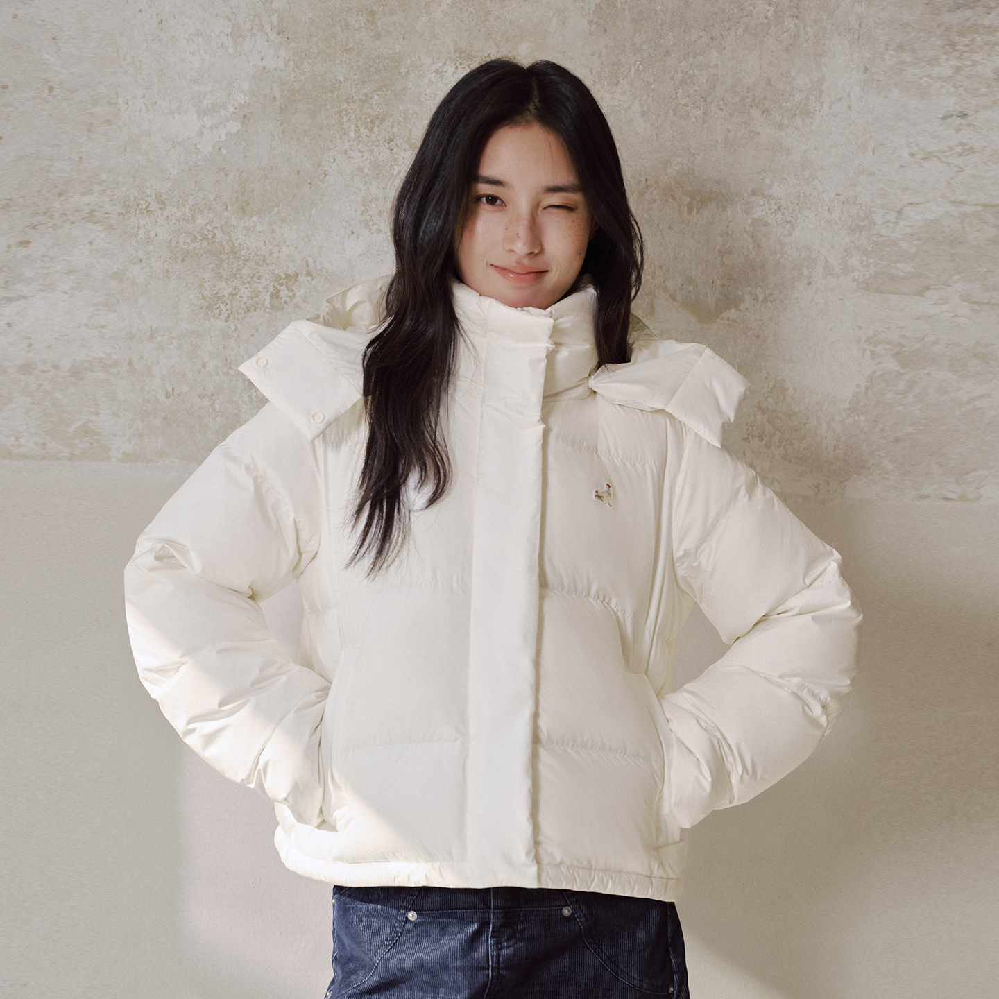 PSO Brand女装90绒立领连帽短款显瘦保暖羽绒服女款冬季外套厚款