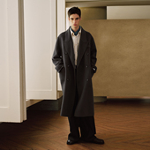 翻领加厚中长款 PSO 宽松毛呢大衣保暖外套 女装 羊毛 Brand 男装