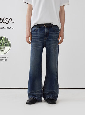PSO Brand男装女装【土耳其Bossa】进口面料重工高街微喇牛仔长裤