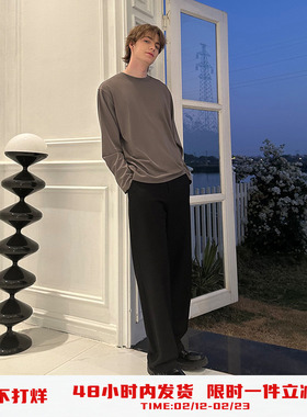 PSO Brand男装女装【凉感匹马棉】竹节肌理感打底长袖T恤上衣