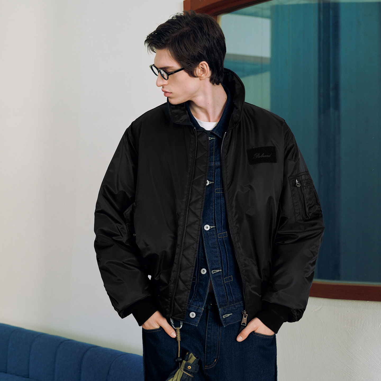 PSO Brand男装女装美式复古BOMBER飞行夹克棉袄棉服外套男款冬季