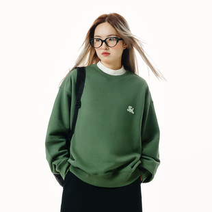 350克紧密棉涤抓绒可爱小狗圆领卫衣情侣上衣 女装 PSO Brand男装