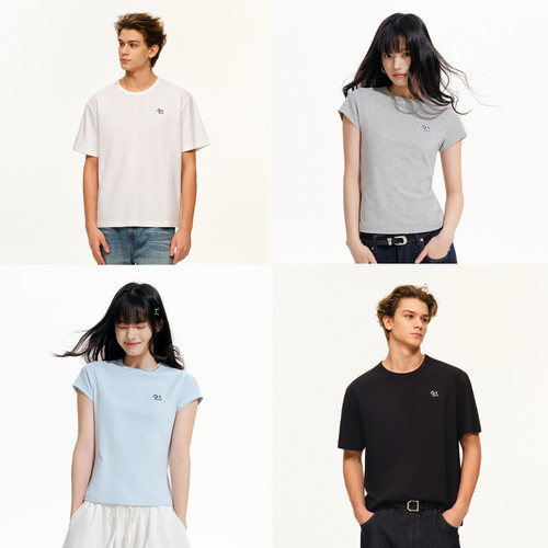 PSO Brand男装女装凉感透气圆领短袖t恤女休闲体恤情侣上衣夏季