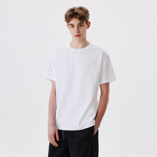 速干纯色压花圆领短袖 PSO 凉感 女装 T恤休闲宽松上衣 Brand男装