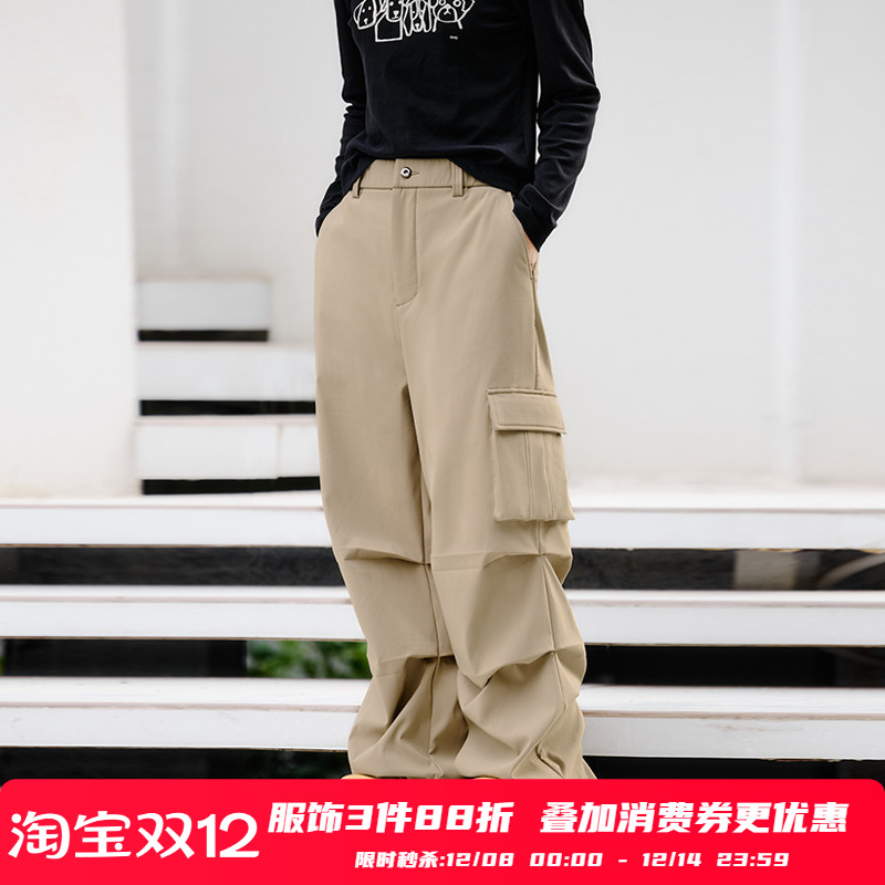 PSO Brand男装女装加绒加厚户外登山伞兵裤多口袋休闲工装长裤潮