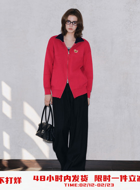 PSO Brand男装女装仿兔绒可爱小狗立领毛衣开衫外套针织衫上衣