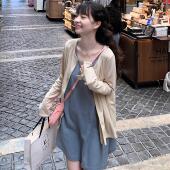 针织开衫 Emilyying2025新款 杏仁黄纯欲休闲长袖