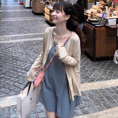 Emilyying2025新款杏仁黄纯欲休闲长袖针织开衫