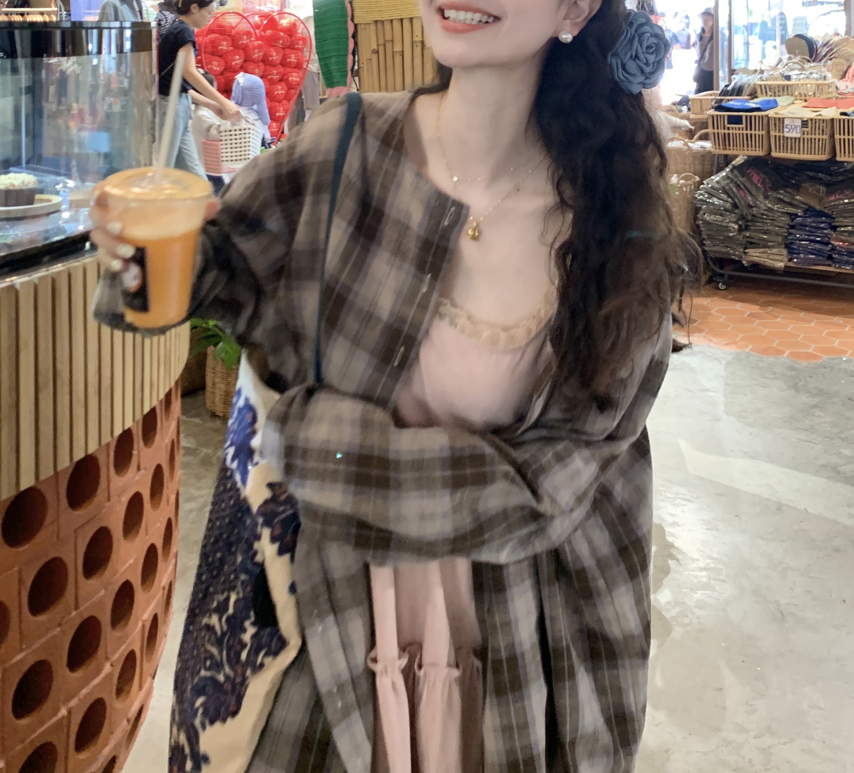 长袖棉衬衫日常穿搭宽松