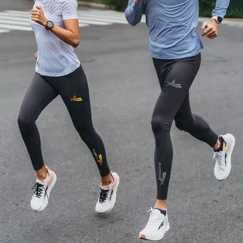 沃兰冬季训练加绒紧身压缩裤户外运动跑步田径马拉松长裤男女同款