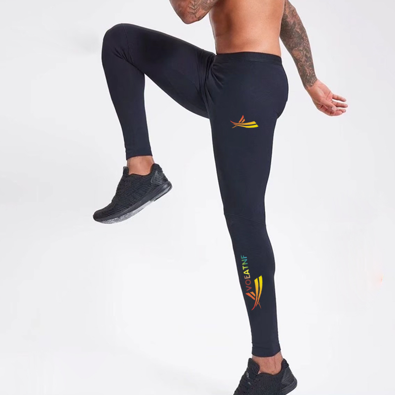 沃兰冬季训练加绒紧身压缩裤户外训练运动跑步田径马拉松长裤男