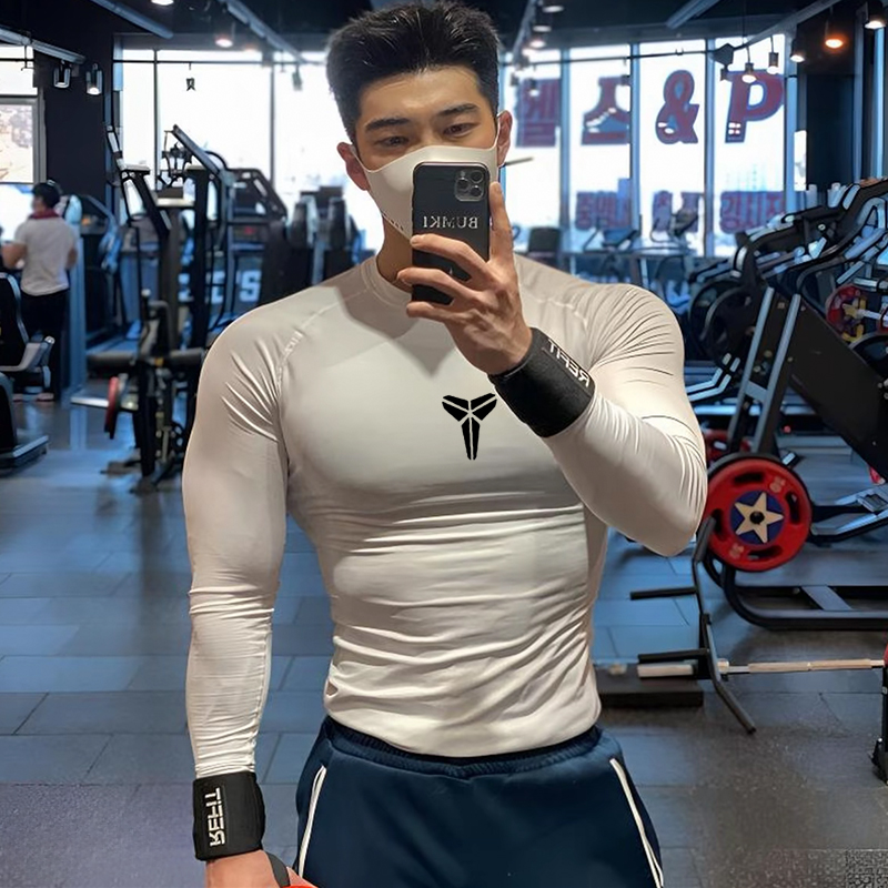 科比速干紧身衣健身衣服男运动内衣篮球高弹训练服打底裤长袖T