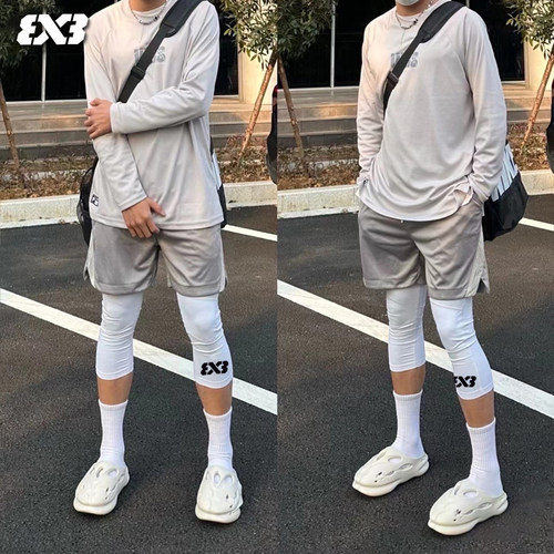 3V3篮球紧身裤七分五分高弹力速干健身训练运动打底男装备美式