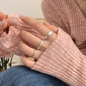 潮 食指戒高级小众新品 2025新款 莫比乌斯几何戒指女叠戴韩系时尚