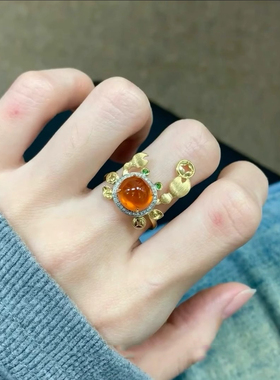 今饰有约国朝古法可爱螃蟹戒指