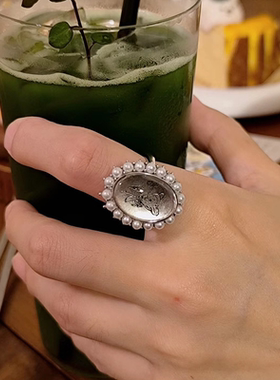 今饰有约小鹿珍珠戒指女