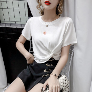 PS15552# 夏季新款泫雅风短袖T恤女修身显瘦上衣 服装批发女装直播货源