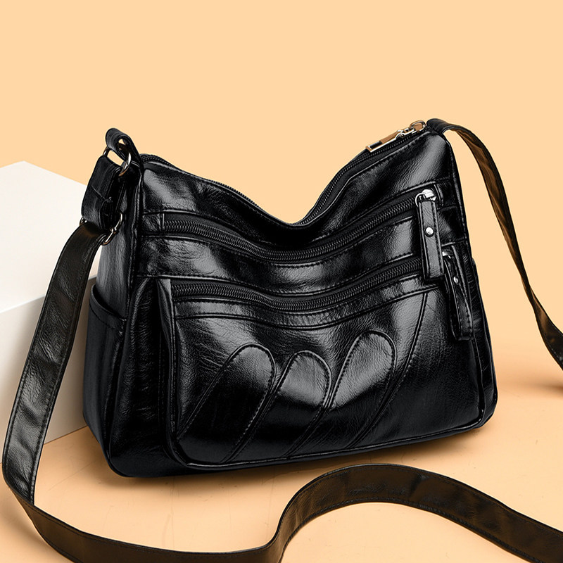 多层软皮单肩包大容量真皮质感包包2025新款斜挎包女士中年妈妈包,箱包皮具/热销女包/男包,小方包,淘宝优惠券,粉丝福利购,淘宝优惠卷