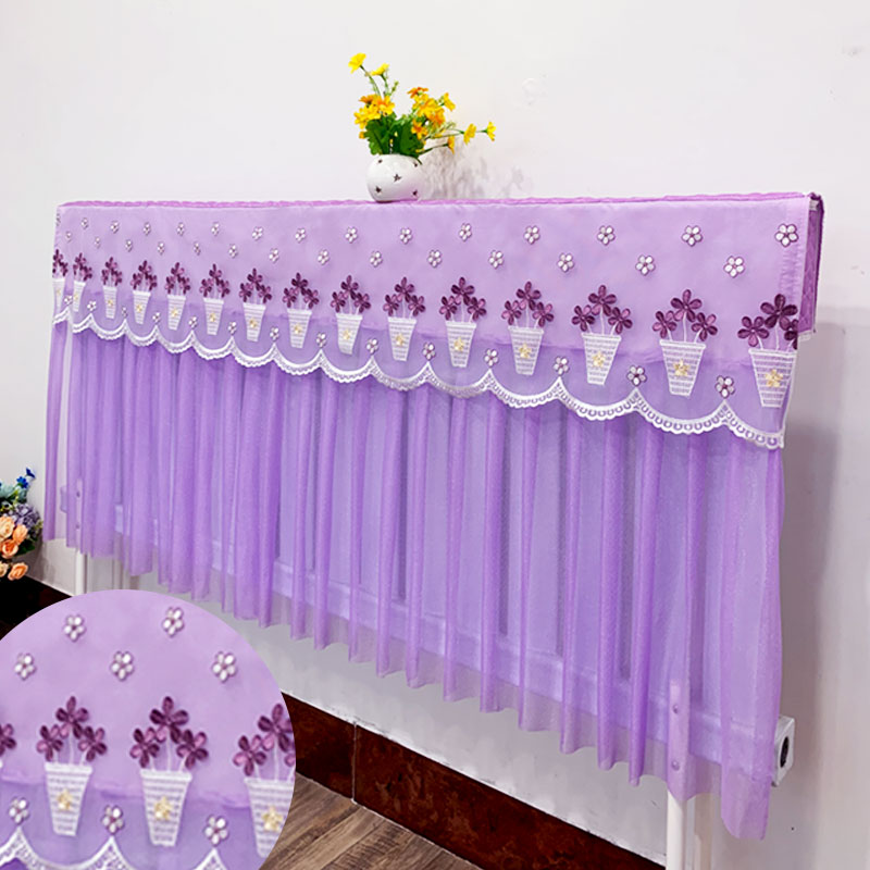 彩色暖气片罩家用熏黑遮丑老式铸铁盖巾定做简约防尘暖气罩装饰