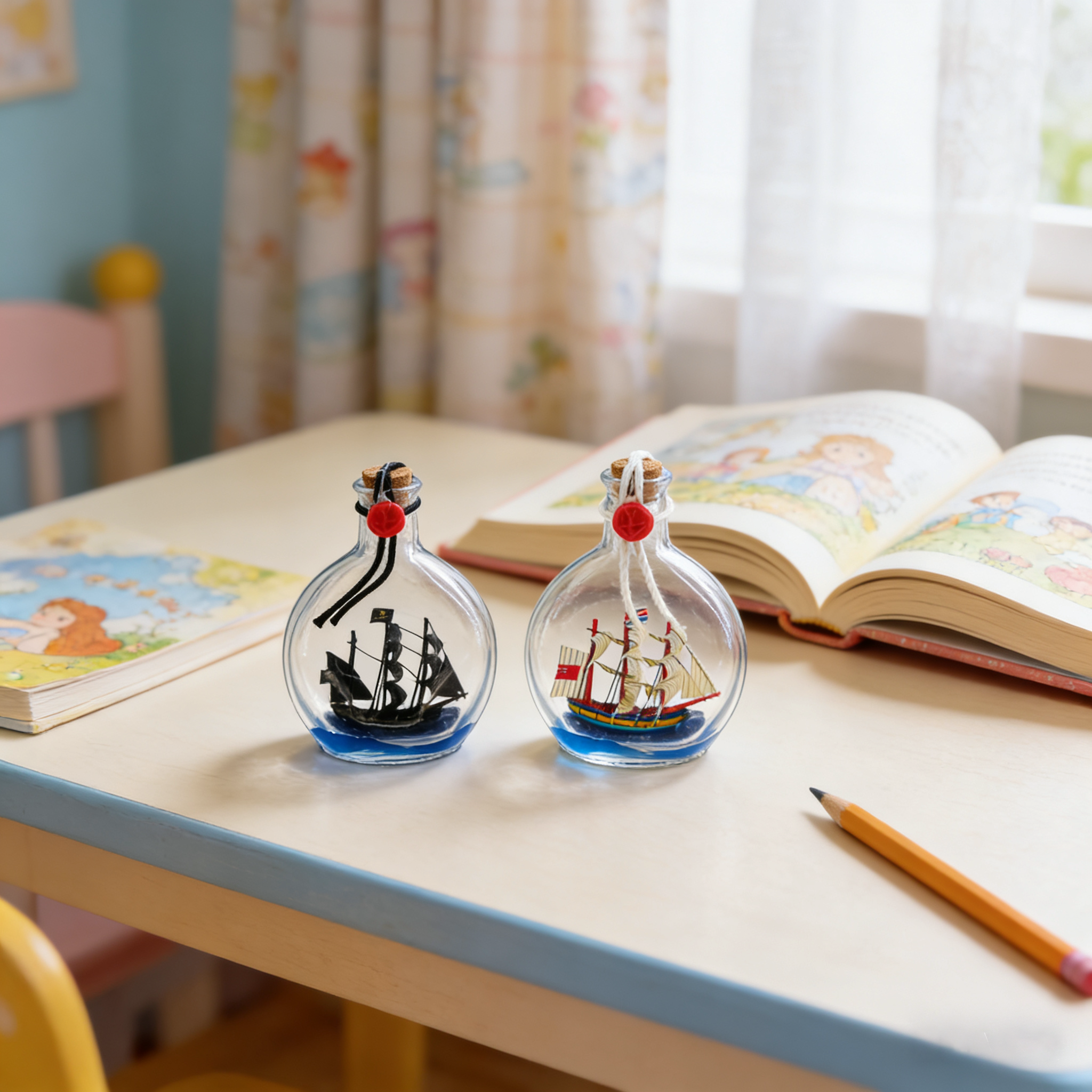 手工玻璃漂流瓶中船黑珍珠号一帆风顺海盗帆船摆设件模型毕业礼物