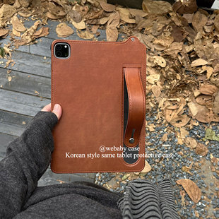 webaby「高智感~深秋枫叶/棕」ipad腕带平板保护套pro11/2025/a16全包软壳11代/10.9寸/10.2皮套车线mini6/7