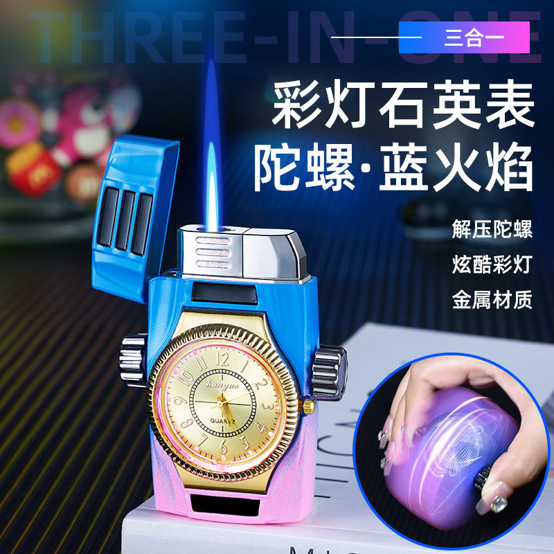 新款三合一解压旋转手表直冲防风