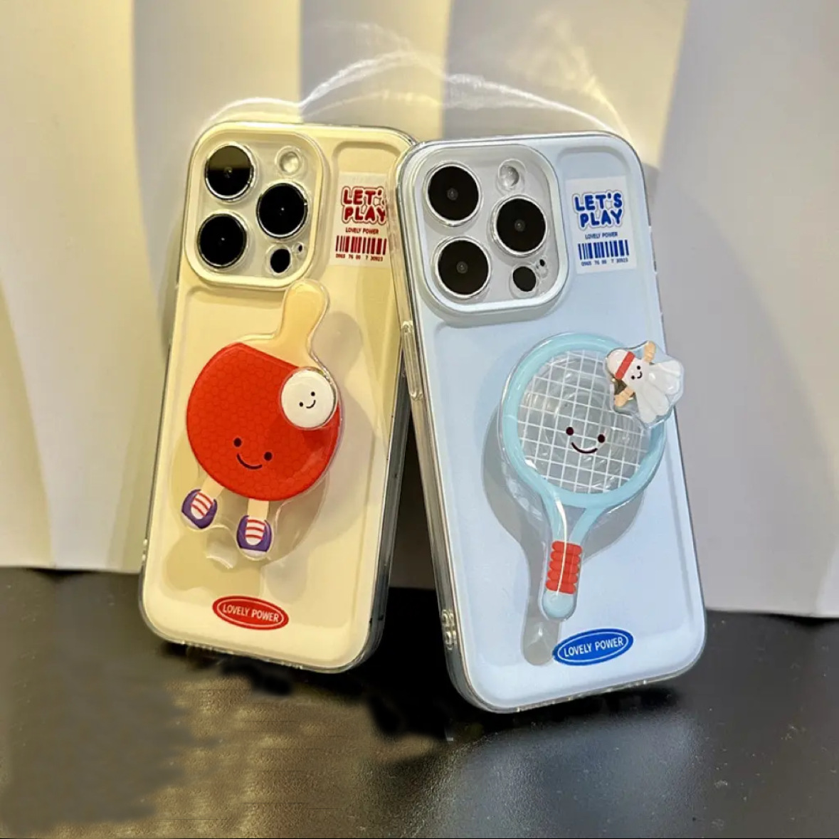 羽毛乒乓球拍支架适用iPhone16/15保护套苹果14手机壳13新款12女