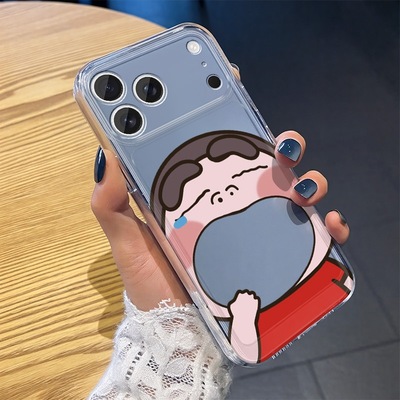 哈欠小新适用苹果17PROMAX手机壳16PRO创意15PROMAX硅胶14/13PRO