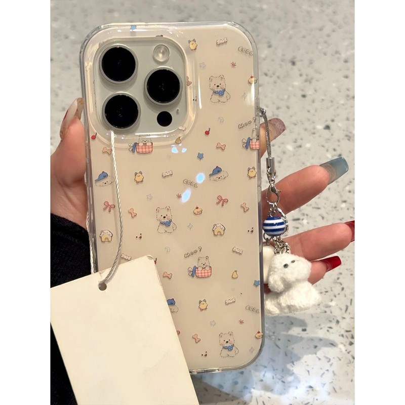 夏日小狗支架适用iPhone14苹果15