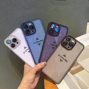 魅眼TPU带镜头膜苹果17pro max手机壳批发 适用iPhone 15 14 16 XS XS XR 13 11 12 plus E男全包透明软保护