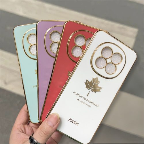 电镀枫叶适用小米 红米NOTE9PRO 手机壳批发软新款女保护套保护套直边男全包树叶