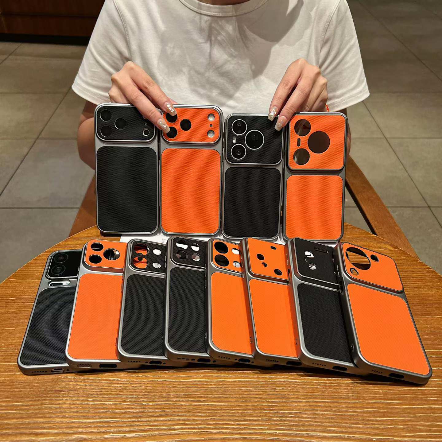 菱纹贴皮苹果18 pro max手机壳批发适用iPhone 16 12 15 17 XS XR 14 13 11 plus保护全包女男士简约新款皮纹