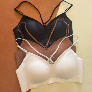 和美如感无痕内衣女无钢圈蕾丝美背舒适薄款透气光面软支撑文胸罩