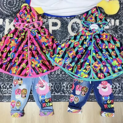 毛绒小怪兽日系斗篷童装TOMATO家