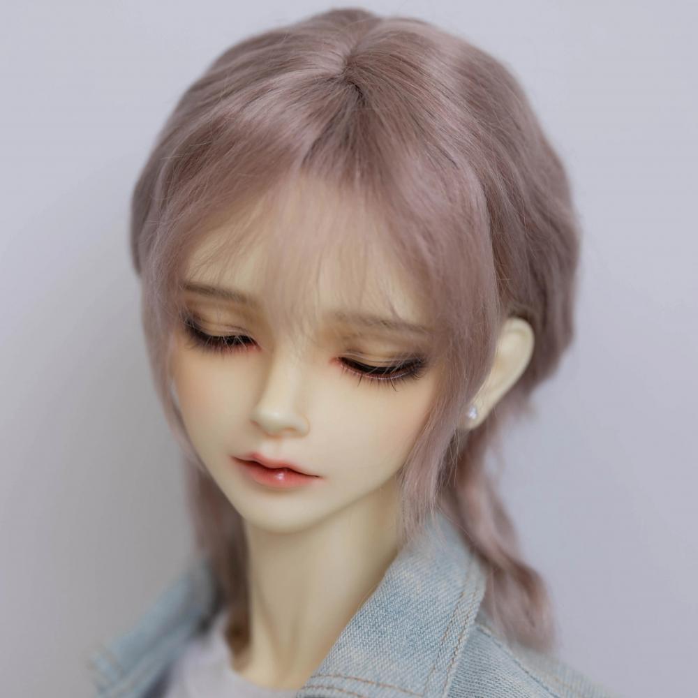 BJD假发男款马海毛微卷狼尾短发