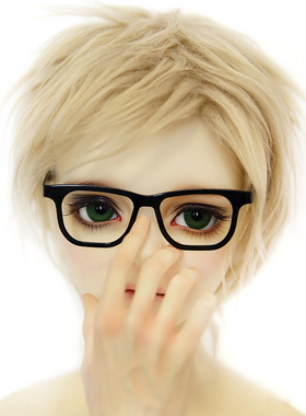 满68包邮 bjd娃娃用金属方框方形黑色眼镜叔3分4分6分四分六分