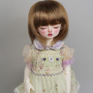 现货满68包邮 BJD假发 4分6分SD娃娃仿马海毛 学生头短发jw045