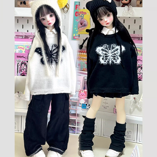 寄售于阿猫 百搭上衣蝴蝶毛衣bjd娃衣4分衣服日常休闲 三万院长