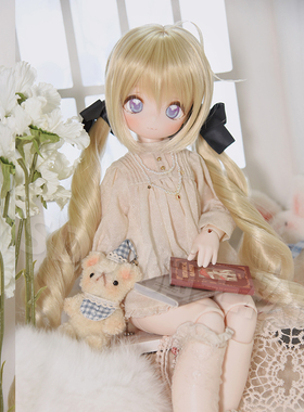 【三万院长现货】猫王松鼠BJD假发3分娃用高温丝双马尾假毛上海仓