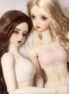 现货【满68包邮】三万院长BJD娃娃用罗纹内衣2件套装3分4分SD娃