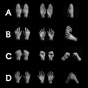 【三万院长】画境人形社原创bjd 4分特四叔叔男娃娃手型BJD配件